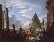 Giovanni Paolo Pannini Roman Ruins with Figures china oil painting reproduction